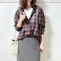 「秋のおしゃれを先取りできる1枚です！」【ユニクロ×イネス】透け感のあるチェックシャ